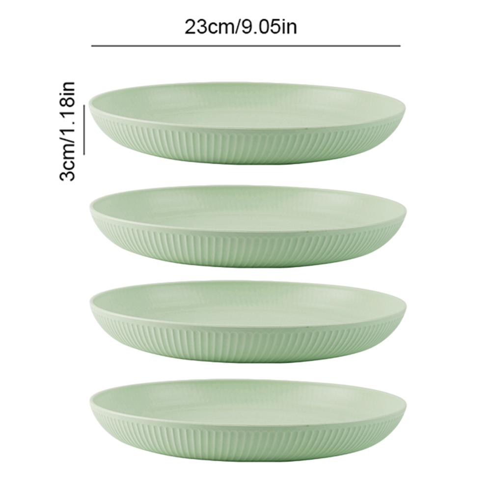 4/16Pcs Wheat Straw Tableware Set Eco Friendly Unbreakable Dinnerware Kitchen Cutlery Kids Dishes Eating Cutlery Camping