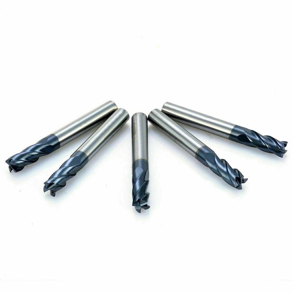 5ks HRC45 4mmx50mm 4břitá stopka Wolframový CNC karbidový frézovací nástroj