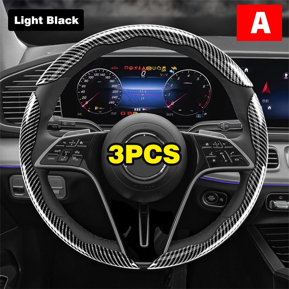 Non-Slip Car Steering Wheel Cover Carbon Fiber Booster Cover Auto Interior Accessories For BMW F10 G30 E92 G20 E46 E90 X3 X5 E53