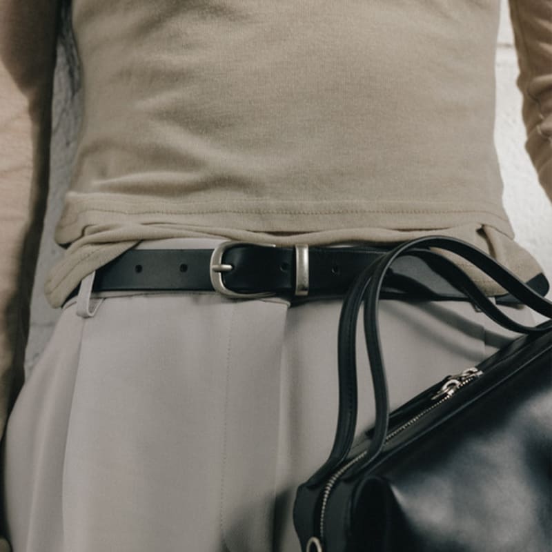 

LUMEN Мастерская О Кожаном Ремне 25мм_2цвета Soft Black