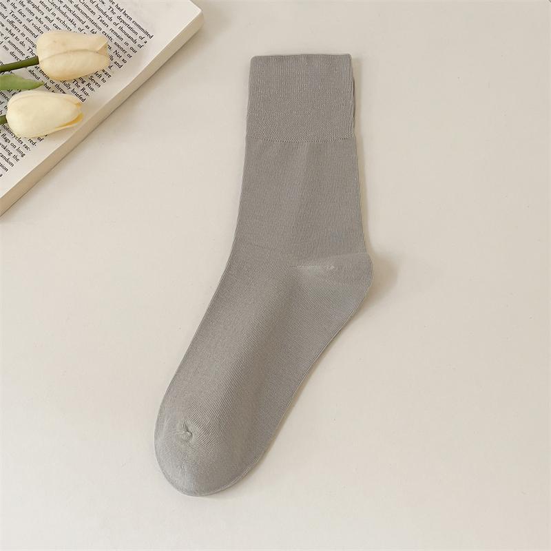 Women Socks Thin Summer New Solid Colorful Plain Crew Socks Casual Girls Trendy Simple Breathable Anti-pilling Loose Socks