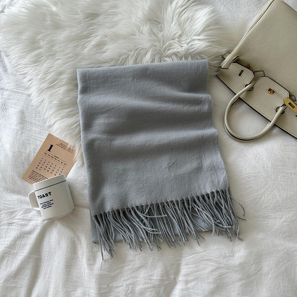 Scarf Women's Solid Color Winter New Fashion Mid Length Warm Scarf Shawl Scarf