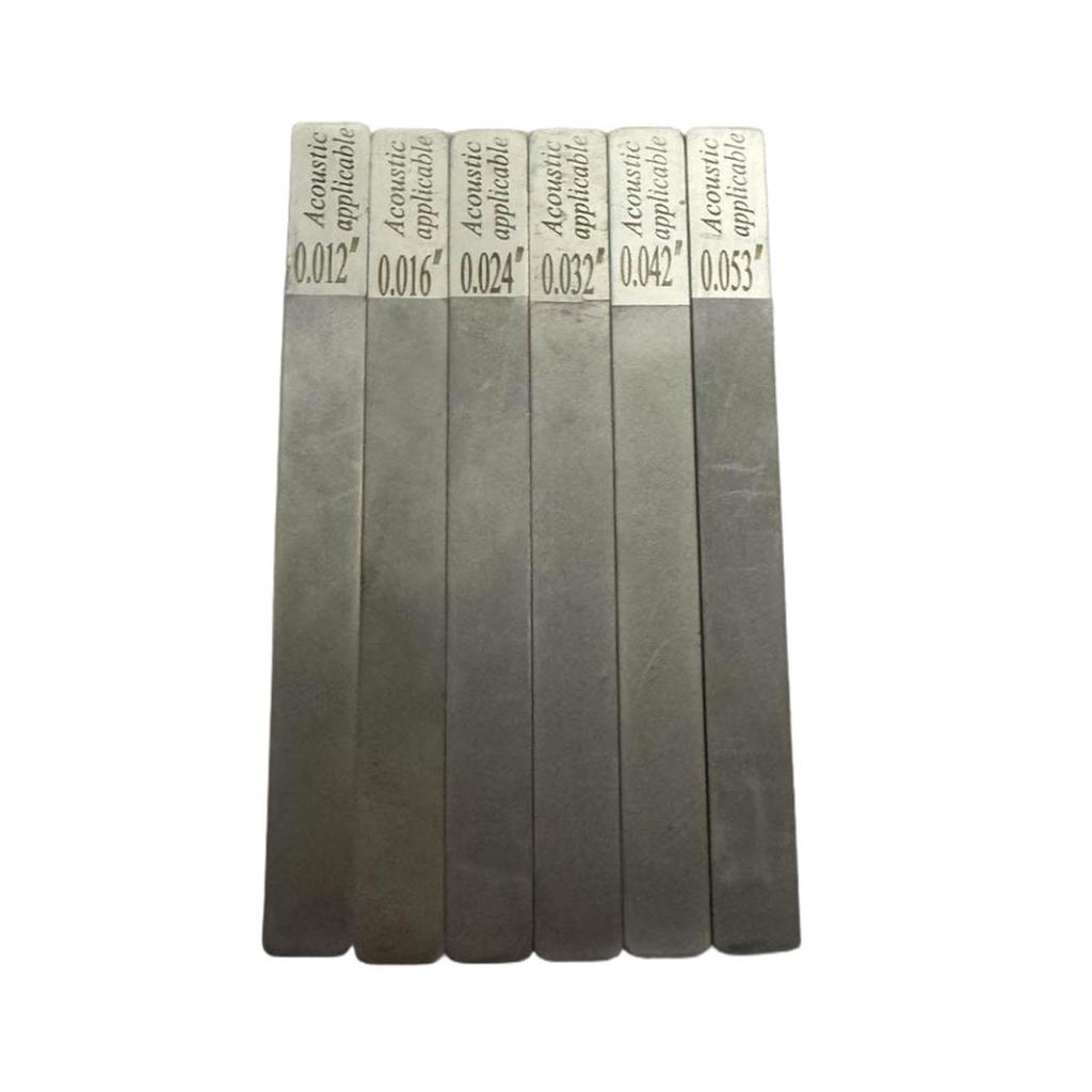 Freneci [6-Piece Set] Guitar Nut File Set, Nut Slot File Set, Stainless Steel, Ergonomic Handle, for Acoustic and Electric Guitars, Maintenance