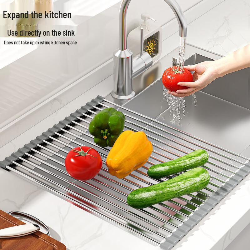 Zusammenklappbares Aufrollbares Abtropfgestell für die Küche