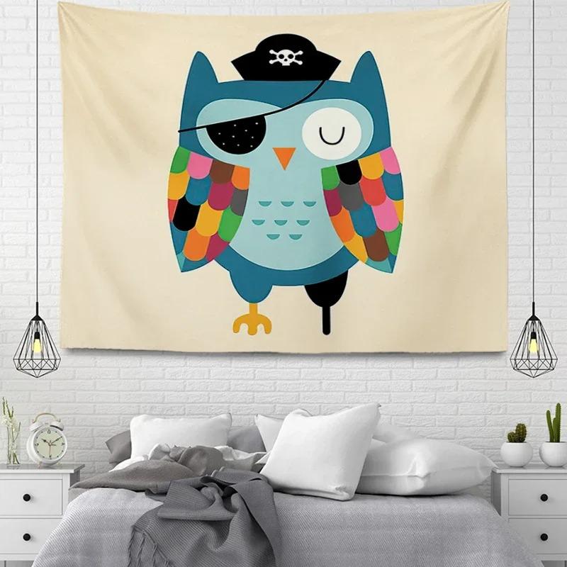 Colorful Cartoon Animal Decorative Tapestry Home Wall Decor Living Room Office Tapestry