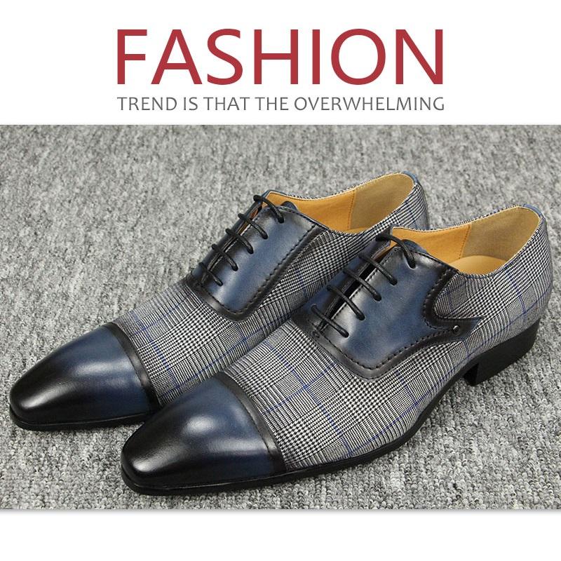 Zapatos Populares de Moda para Hombre Hechos a Mano Elegantes con Estilo Zapatos de Diseñador para Hombre con Cordones Nuevos Casual Británico Zapato de Cuero Fabricante de China