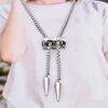 Elegant Stainless Steel Necklace with Bolo Design Scratch Resistant Neckchain for Casual and Formal Occasions