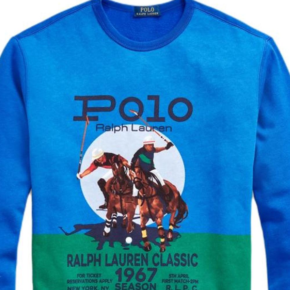 Polo Ralph Lauren FW25 Polo Print Fleece Crewneck Long Sleeve Sweatshirt Men Sweatshirt MNPOKNI16821170-999