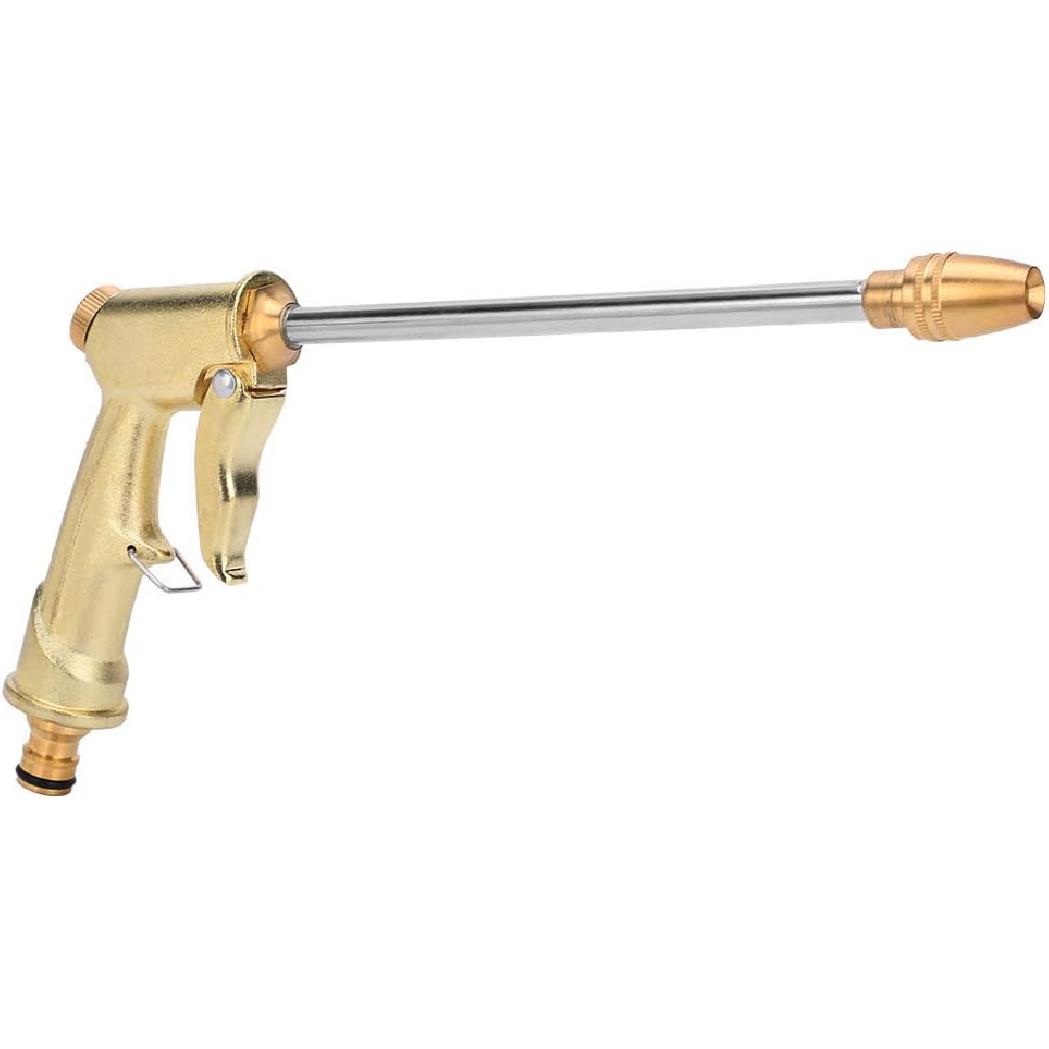 POCREATION Car Washing Water Gun, Brass Electroplating High Pressure Household Cleaning Spray Garden Hose Nozzle, for Watering Plants Car Washing