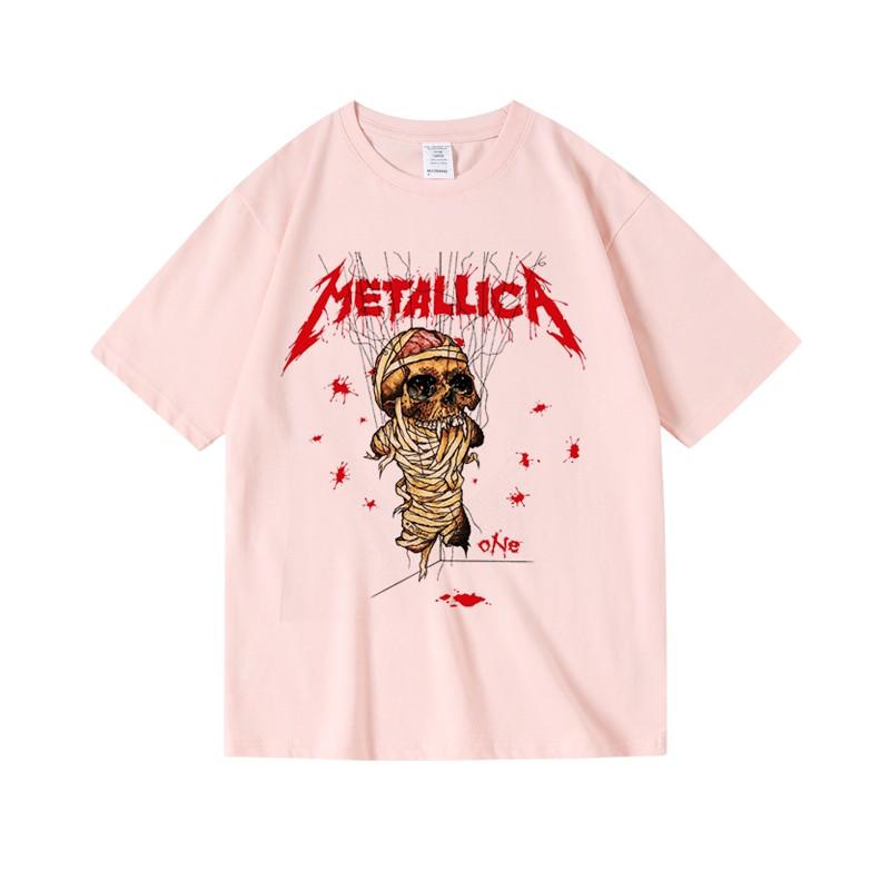 Sommer Europäisches und Amerikanisches Rock- und Metal-Band T-Shirt Tops Locker Herren Übergröße Baumwoll T-Shirt Vintage Unisex T-Shirt Kleidung