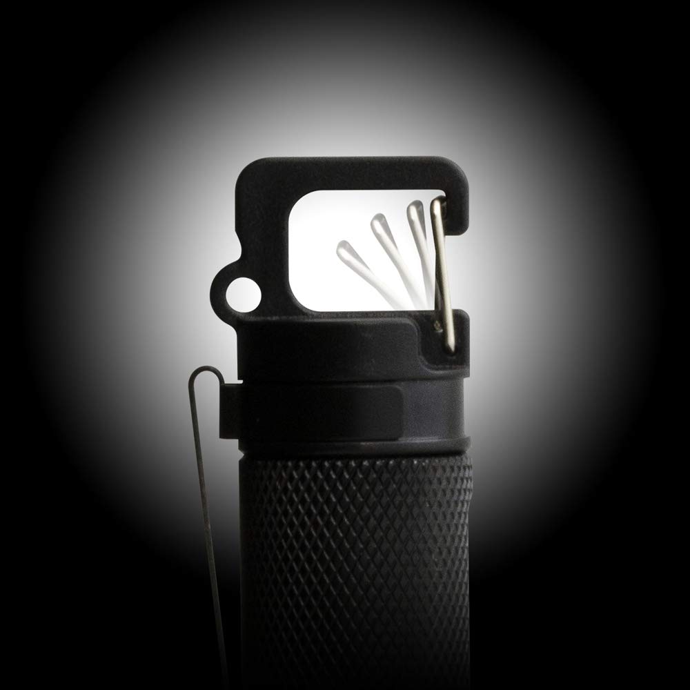 GENTOS SH-121D LED Flashlight [80 Lumens / 8 Hours of Use], Uses One C Battery, Shotgun Shell Holder, Carabiner Hook, ANSI Standard