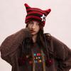 Star Cat's Ears Knitted Hat Harajuku Woolen Hat Cute Slouchy Knitted Beanies  Autumn