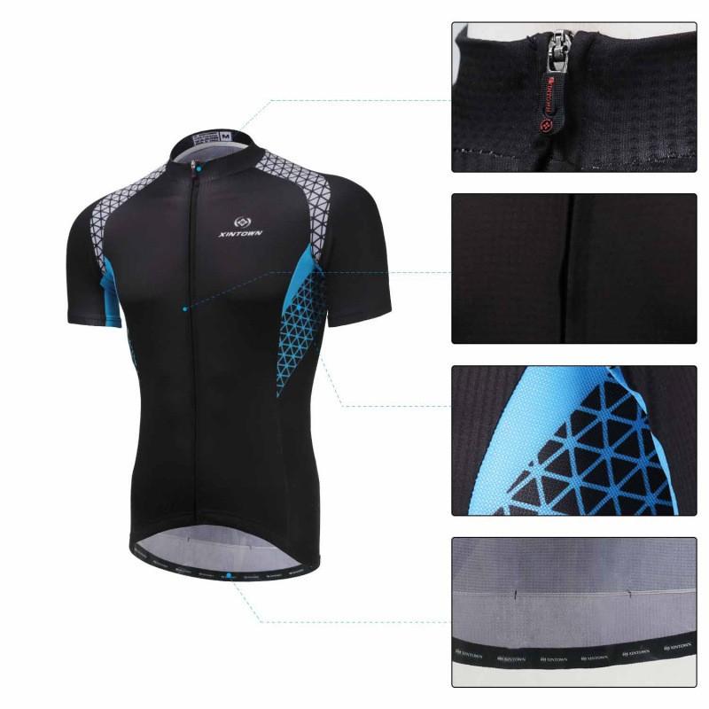 Mens Cycling Jersey Short Sleeve Performance Top Breathable Fit Bike Riding Apparel