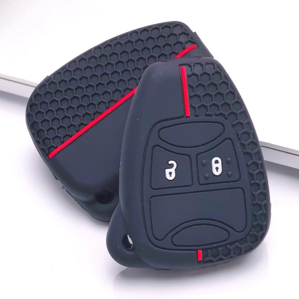 Key Fob Cover for Jeep Renegade Compass Cherokee Wrangler Durango Charger Challenger Grand Anti-Scratch Guard Shockproof Protection