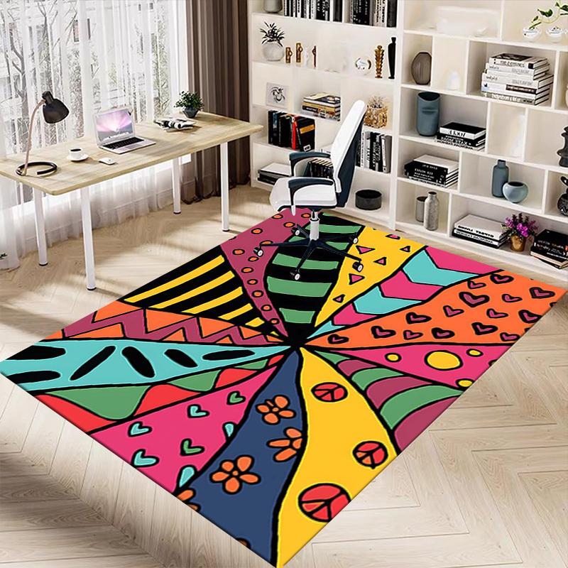 1PC Pattern Design Extra Large Non Slip Floor Carpet, Office, Family, Bedroom, Studio Large Area Rug Indoor Rugs, Vibrant Colors