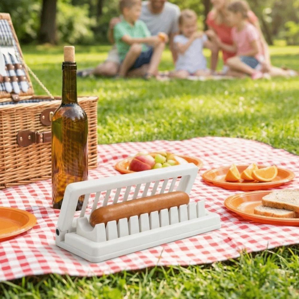 Luxusní kráječ na klobásy Precision Mesh kráječ na zeleninu Kráječ na hot dogy BBQ