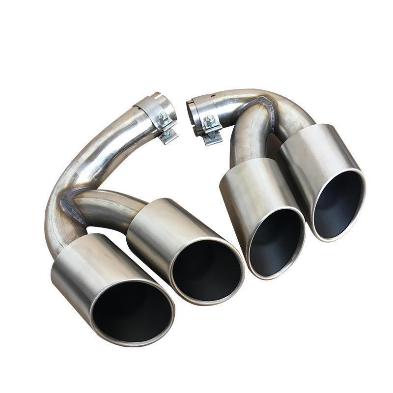 Mirror Polished Stainless Steel Quad Exhaust Tip for 2018-2019 Porsche Cayenne серебряный