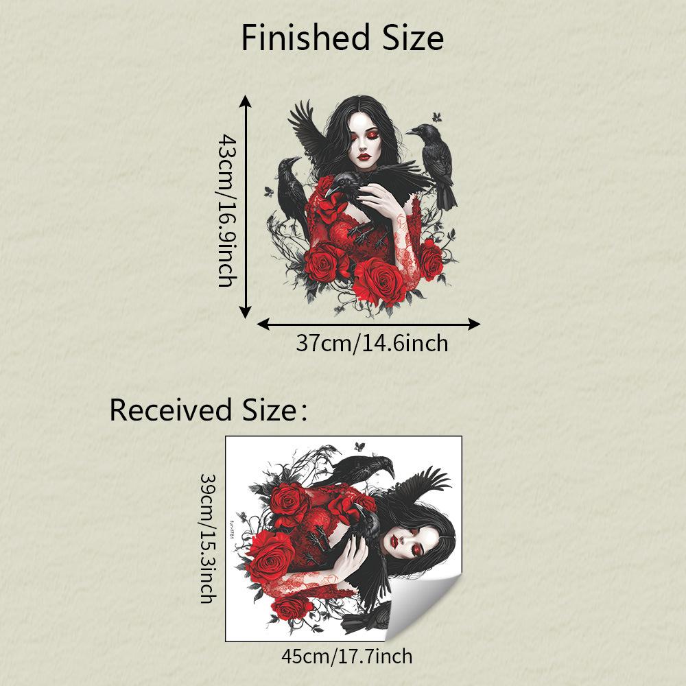 

Персонализированная Красота Роза Ворон Спальня Гостиная Дом Фестивальная Атмосфера Декоративные Наклейки на Стену