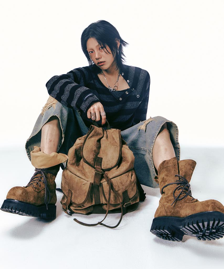 Lanarchive [5009] Suede Long Desert Boots
