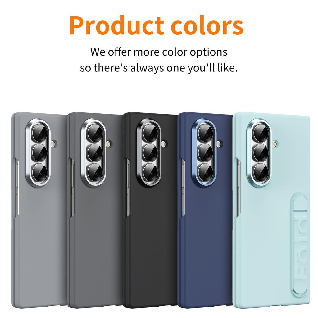 90° Flip Integrated Stand  Phone Case for Samsung Galaxy Z Fold 8 Ultra ZFold 8 WIDE 7 6 5 4 3 Metal Lens Frame Holder Pc Shell