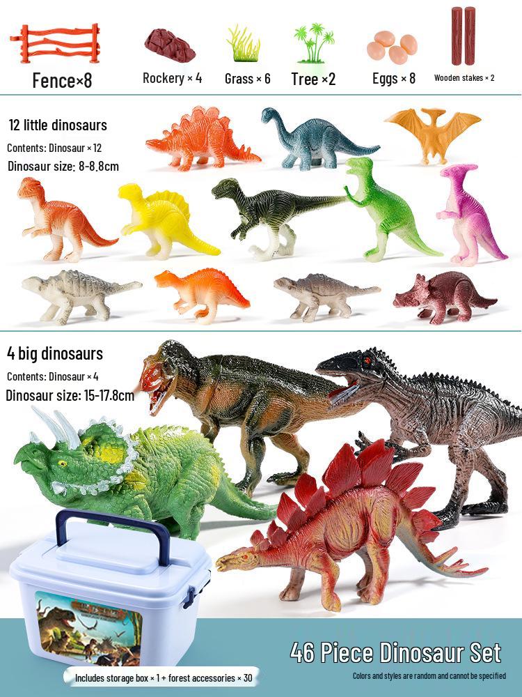 Jurassic Tyrannosaurus Rex Rubber Dinosaur Toy Set for Boys - Perfect Role-Playing Gift for Children's Day, June 1st