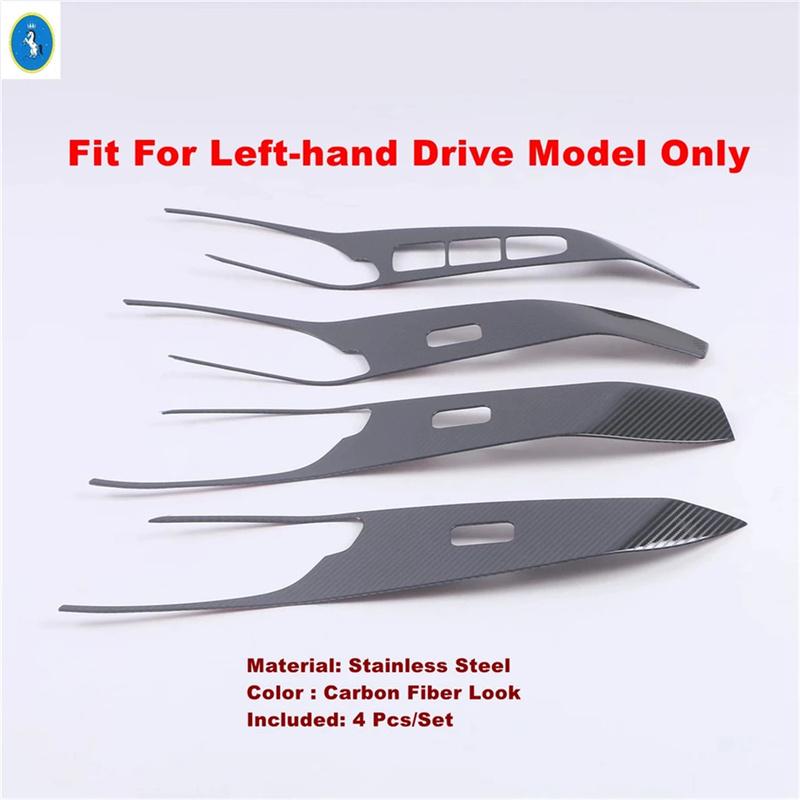 Auto AC Air Vent Outlet / Gear Shift / Glass Lift Button Panel Cover Trim For Haval H6 - 2024 Carbon Fiber Look Accessories