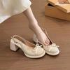 Fashion New Fairy Style Bows,fashion,high-heeled Sandals French Style Platform Shoes for Women in The Summer of 2025,paired with Skirts