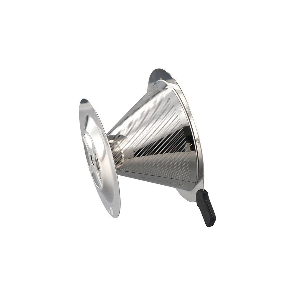 With Stand Holder Stainless Steel Pour Over Coffee Dripper Drip Tools Coffee Filter Cone Strainer