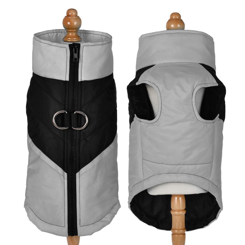 Warm Pet Jacket With D-ring Warm Dog Vest For Winter For Small Medium Dogs Cats Waterproof Puppy Coat With High Collar Schnauzer