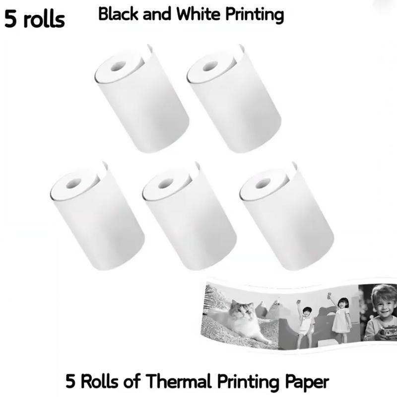 5pcs Thermal Paper Kids Camera Thermal Paper Kids Rolling Paper Printers Supplies Children's Instant Camera Supplement Papers