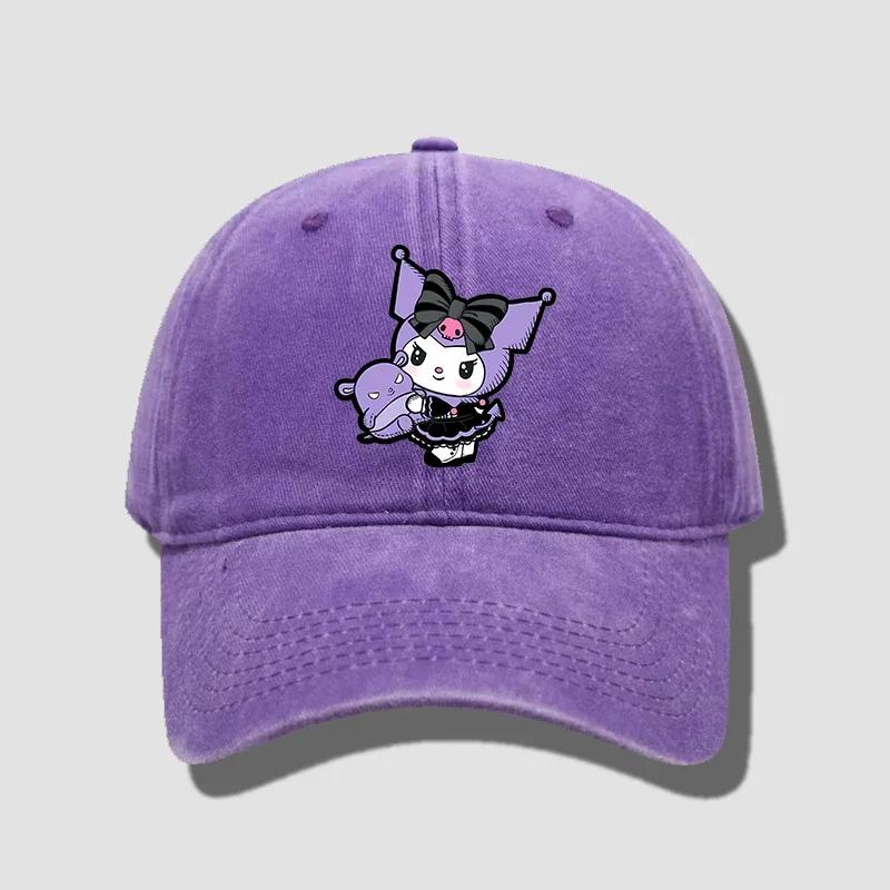 Kuromi Baseball Caps Adult Outdoor Hat Cute Anime Melody Cinnamoroll Sanrios Cap Cotton Cartoon Bonnet Girl Headgear Women Gift