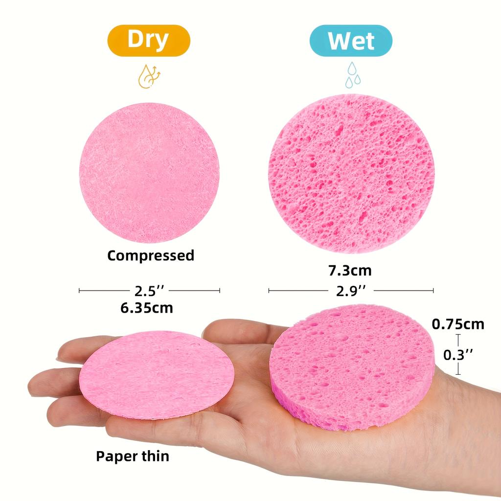 10/30pcs Compressed Facial Sponges SPA Face Cleaning Sponge Makeup Removal Exfoliating Pads for Cosmetologists Skin Massage Tool
