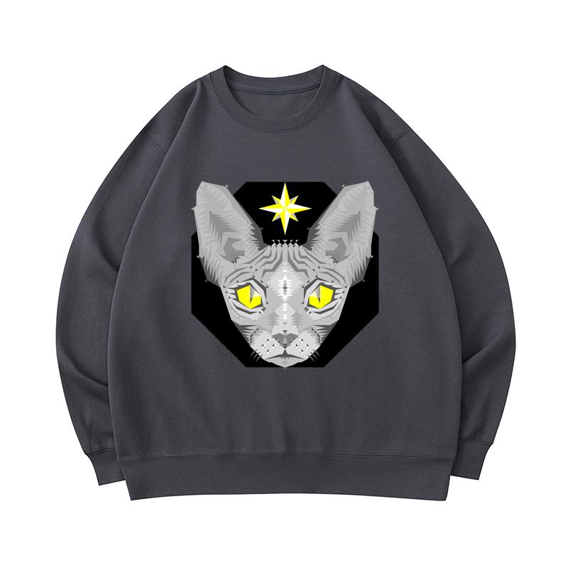 Rae - Geometric Cat Hoodie