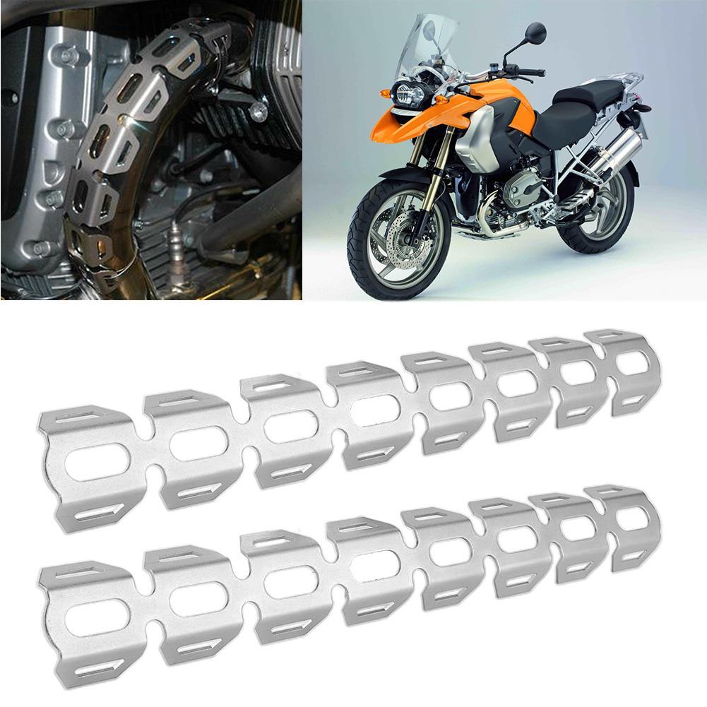 Exhaust Muffler Pipe Heat Shield AntiScalding Cover Fit for R1200GS F800GS F700GS F650GS(Silver )