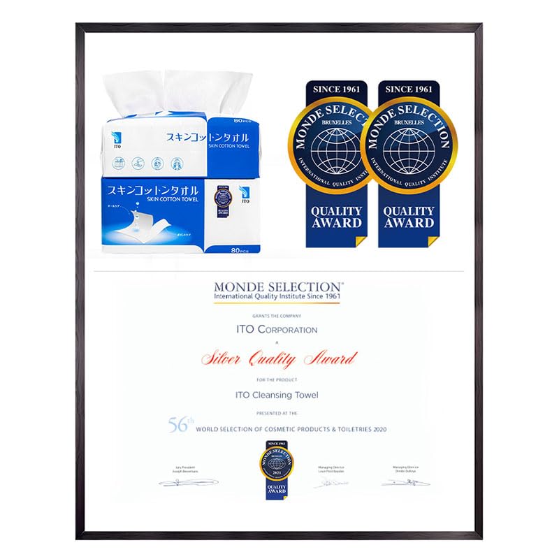 Toalhas de algodão ITO Skin - Toalhas de limpeza facial descartáveis, premium e sem atrito - Certificação Oeko-Tex para pele sensível e de bebês, toque de seda