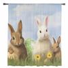 Easter Egg Bunny Daisy Sheer Curtains For Living Room Kitchen Window Curtains Bedroom Tulle Voile Curtains