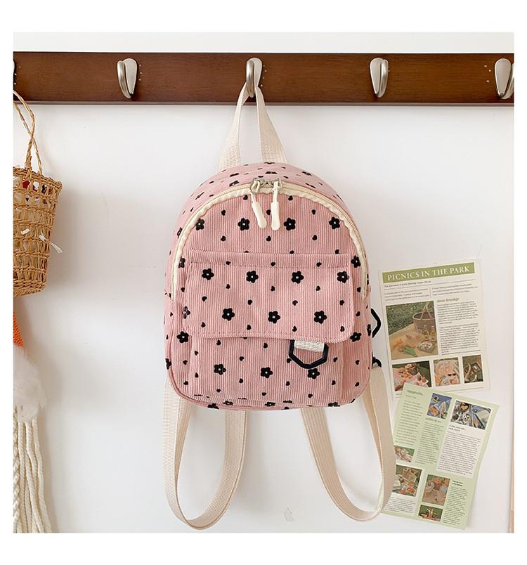 Minimalistischer Cord Mini-Rucksack Für Studenten Und Reisen Mit Großer Kapazität