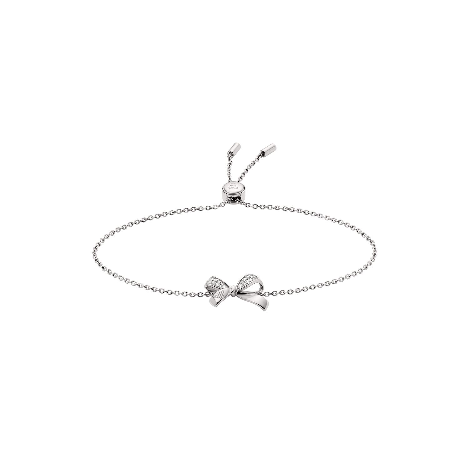 Emporio Armani Armani Rhinestone Bow Womens Bracelet Women bracelet Silver EG3548040 Basic Packaging-Box