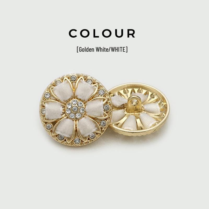 Luxury Handwoven Metal Pearl Diamond Coat Buttons