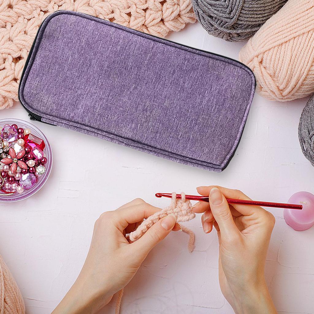 Crochet Bag for Transporting Hooks, Knitting Needles, And Accessories. Organizer Made of