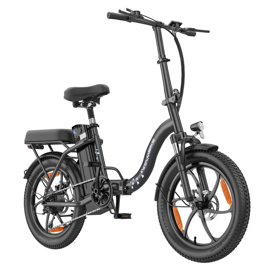 20-inch Folding Electric Bike 250W Motor 48V 16Ah Battery 25km/h 100km Range 20x3.0-inch Fat-Tire Electric Bicycle