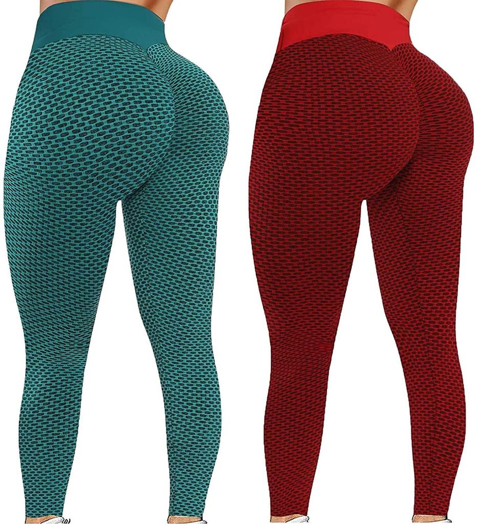 2PC Womens Stretch Yoga Leggings Fitness Running Gym Sports Pants