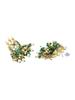 Green Beaded Meenakari Long Kundan Necklace Earring & Ring Set For Women
