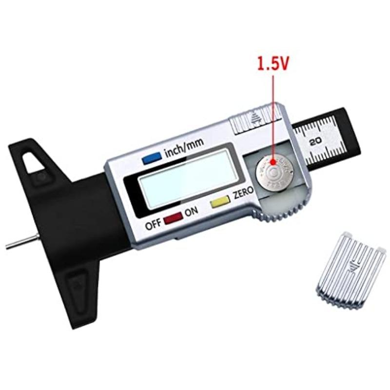 0-25.4mm Digital Tire Tread Gauge with LCD Display and Suitable for Operation At 0-40°C for Cars, Vans, Motorcycles, Trucks