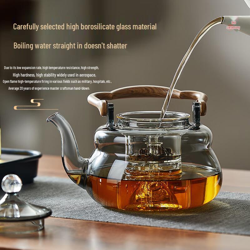High Borosilicate Glass Steaming & Boiling Teapot