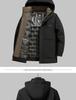 Luomeng Herren Winterjacke aus dicker Baumwolle - Kälteschutz mit Graphen für Männer mittleren und höheren Alters