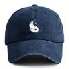 Pc Tai Chi Pattern Adjustable Printed Baseball Cap Breathable and Hand Washable Suitable for Outdoor Sports and Casual Wear