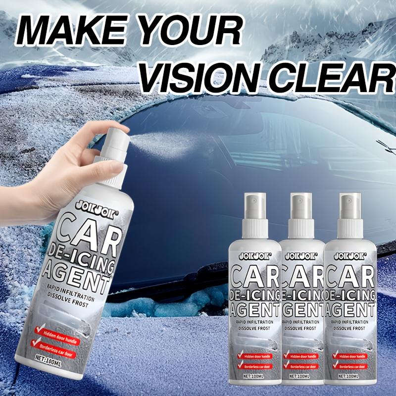 Car Windshield Ice Melter, Quick Snow Removal for Cars & Trucks, Brighter Glass Effect, Winter Safety Accessory
