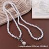 With Mirror Pearls Long Necklace Retro Women Pearl Waist Chain  Dress Decoration
