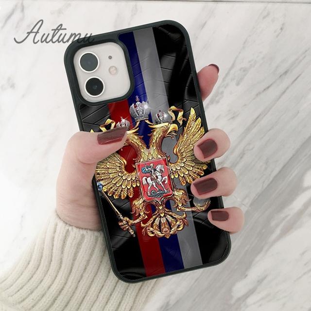 

Чехол для телефона с двуглавым орлом и гербом России для iPhone 11 12 13 14 Pro Max mini XR XS SE 2020 6S 7 8 Plus Galaxy S21 S22 iPhone 14pro